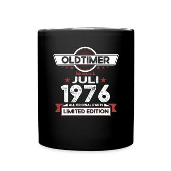 47. Geburtstag Mann Oldtimer Juli Jahrgang 1976 - Tasse einfarbig - Schwarz - Vorne