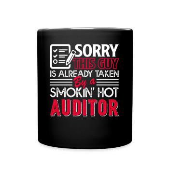 Auditor Taken By A Smoking Hot Auditor - Full Colour Mug - black - Front