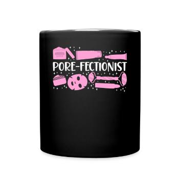 Cute Esthetician Skincare - Full Colour Mug - black - Front