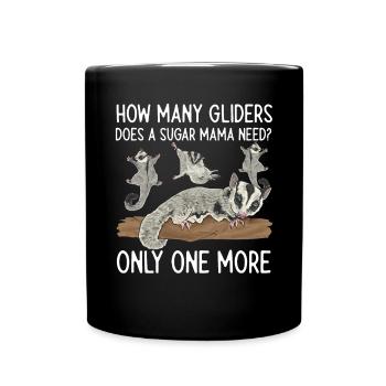 Planeur à tête courte Planeur à sucre - Mug uni - noir - Devant