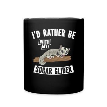 Short-headed glider Sugar Glider - Full Colour Mug - black - Front
