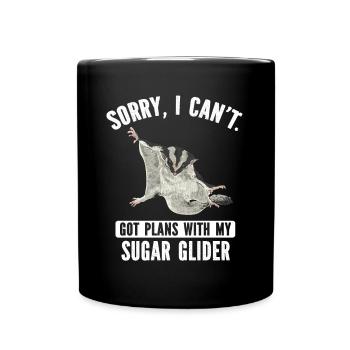 Planeur à tête courte Planeur à sucre - Mug uni - noir - Devant
