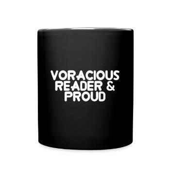 Voracious Reader & Proud - Full Colour Mug - black - Front