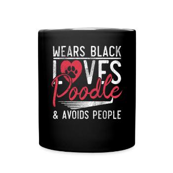 Poodle Gifts - Tasse einfarbig - Schwarz - Vorne