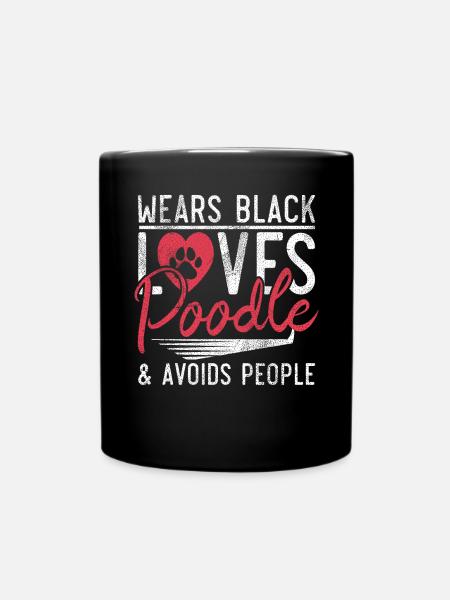Poodle Gifts - Tasse einfarbig - Schwarz