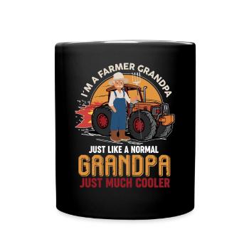 I'm A Much Cooler Farmer Grandpa - Full Colour Mug - black - Front