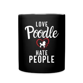 Poodle Gifts - Tasse einfarbig - Schwarz - Vorne