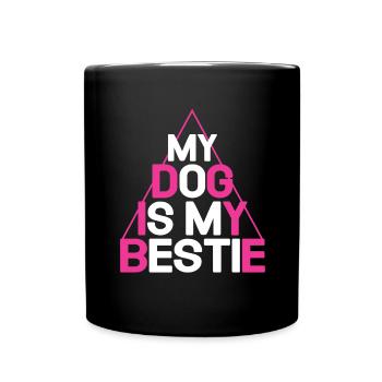 Mon chien est mon meilleur ami - Mug uni - noir - Devant