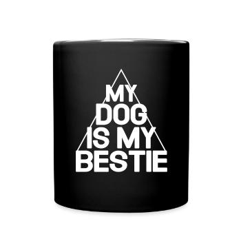 My Dog Is My Bestie - Full Colour Mug - black - Front