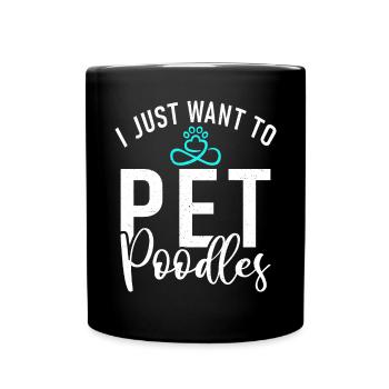 Poodle Gifts - Tasse einfarbig - Schwarz - Vorne