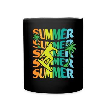 Surf - Mug uni - noir - Devant