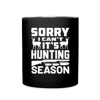 Jagen Jäger Hirsch Jagen Jagen Sprüche - Tasse einfarbig - Schwarz - Vorne