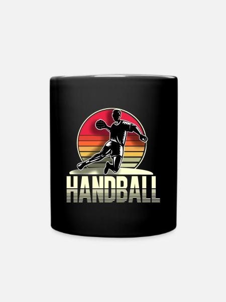 Handball Handballer - Tasse einfarbig - Schwarz