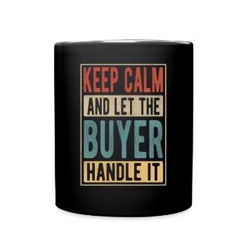 Käufer Retro Geschenk - Tasse einfarbig - Schwarz - Vorne