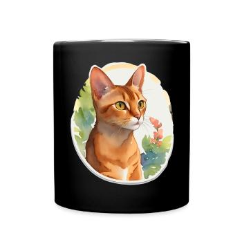 Chat abyssin - Mug uni - noir - Devant