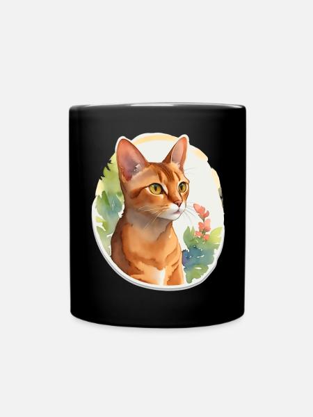 Chat abyssin - Mug uni - noir