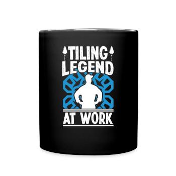 Tiling Legend At Work Flooring - Full Colour Mug - black - Front