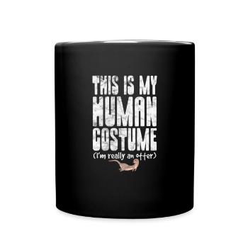 Loutre - Mug uni - noir - Devant