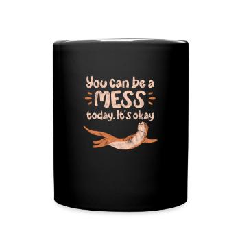 Otter - Tasse einfarbig - Schwarz - Vorne