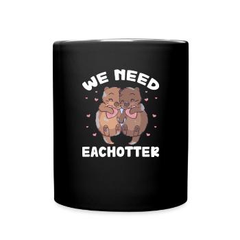 Loutre de mer Loutre Cadeau de loutre - Mug uni - noir - Devant