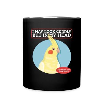 Cockatiels Bird Owner Bird Gift - Full Colour Mug - black - Front