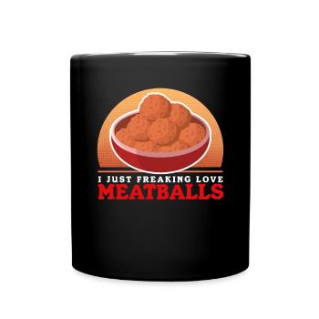 Boulettes de viande Boulettes de viande Boulettes de viande Cadeaux - Mug uni - noir - Devant