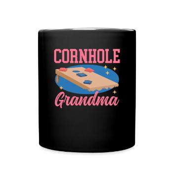 Cornhole Player Granny Blindhole Bean Bag Cadeau - Mug uni - noir - Devant