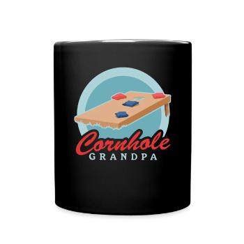 Grand-père joueur de Cornhole | Blind Hole Bean Bag Cadeau - Mug uni - noir - Devant