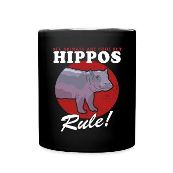 Hippos Baby Hippo Hippo Gift - Full Colour Mug - black - Front