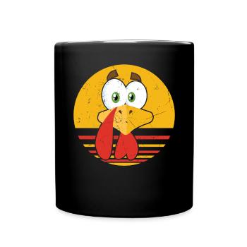Vintage Turkey - Tasse einfarbig - Schwarz - Vorne