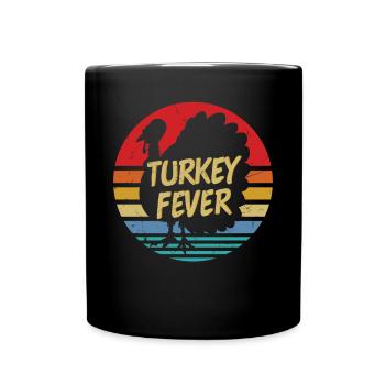 Turkey Fever Vintage Thanksgiving - Tasse einfarbig - Schwarz - Vorne