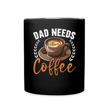 Papa Kaffeetrinker Koffein Papa Vatertag - Tasse einfarbig - Schwarz - Vorne