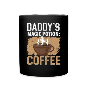 Papa Kaffeetrinker Koffein Papa Vatertag - Tasse einfarbig - Schwarz - Vorne