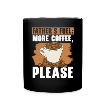 Dad Coffee Drinker Caffeine Daddy Fathers Day - Full Colour Mug - black - Front