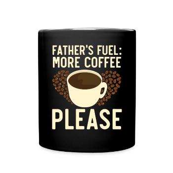 Papa Kaffeetrinker Koffein Papa Vatertag - Tasse einfarbig - Schwarz - Vorne