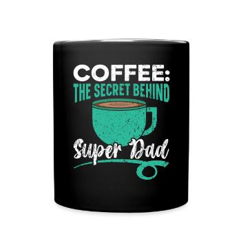 Dad Coffee Drinker Caffeine Daddy Fathers Day - Full Colour Mug - black - Front