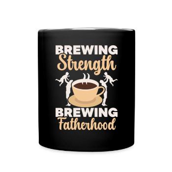 Dad Coffee Drinker Caffeine Daddy Fathers Day - Full Colour Mug - black - Front