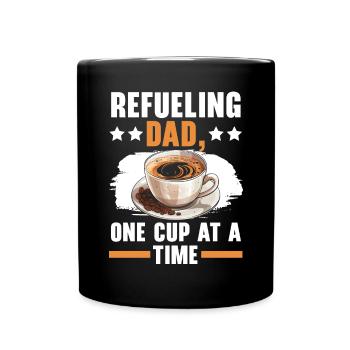 Papa Kaffeetrinker Koffein Papa Vatertag - Tasse einfarbig - Schwarz - Vorne
