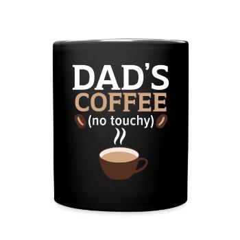 Dad Coffee Drinker Caffeine Daddy Fathers Day - Full Colour Mug - black - Front