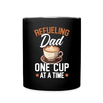 Dad Coffee Drinker Caffeine Daddy Fathers Day - Full Colour Mug - black - Front