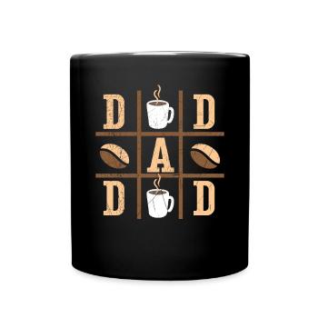 Dad Coffee Drinker Caffeine Daddy Fathers Day - Full Colour Mug - black - Front