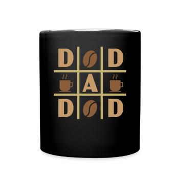 Dad Coffee Drinker Caffeine Daddy Fathers Day - Full Colour Mug - black - Front