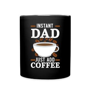 Dad Coffee Drinker Caffeine Daddy Fathers Day - Full Colour Mug - black - Front