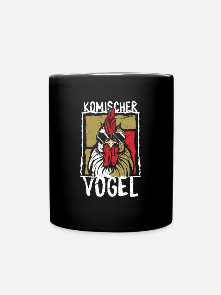Komischer Vogel - Tasse einfarbig - Schwarz