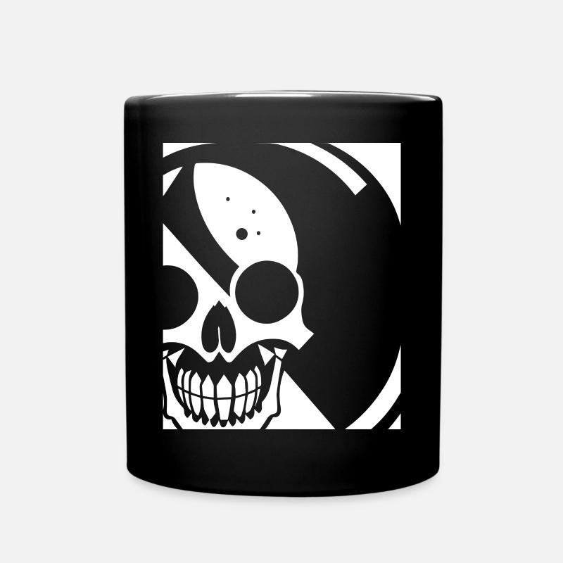 Horror Skull Skull Art Skull Gothic Heavy Metal - Full Colour Mug - black