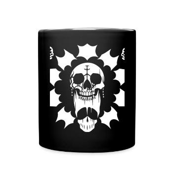 Horreur Crâne Crâne Art Crâne Gothique Heavy Metal - Mug uni - noir - Devant