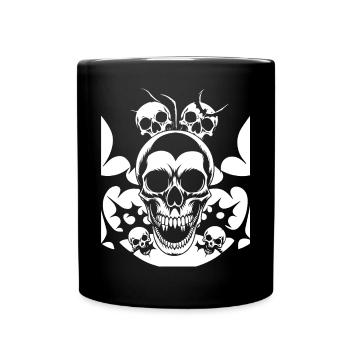 Horreur Crâne Crâne Art Crâne Gothique Heavy Metal - Mug uni - noir - Devant
