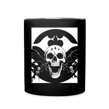 Horreur Crâne Crâne Art Crâne Gothique Heavy Metal - Mug uni - noir - Devant