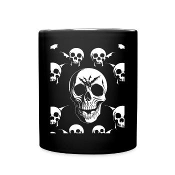 Horreur Crâne Crâne Art Crâne Gothique Heavy Metal - Mug uni - noir - Devant