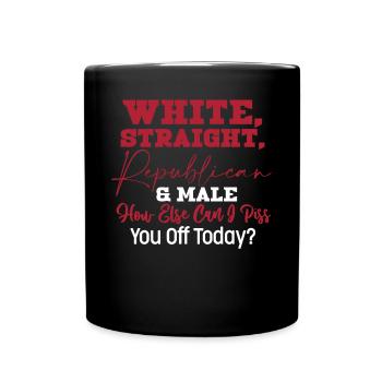 White Straight Republican And Male - Full Colour Mug - black - Front